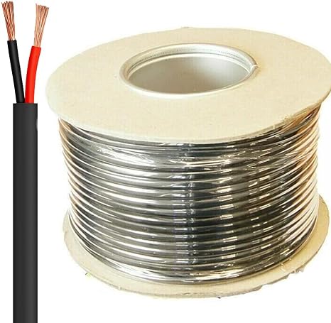 Twin 2 Core Cable for 12V/24V – Thin Wall Wire – 0.5mm² to 3.0mm² – 11A to 33A Rated – Automotive & Marine – Red & Black – 5m to 100m (16.5 amps 1.0 mm², 10 Meter)