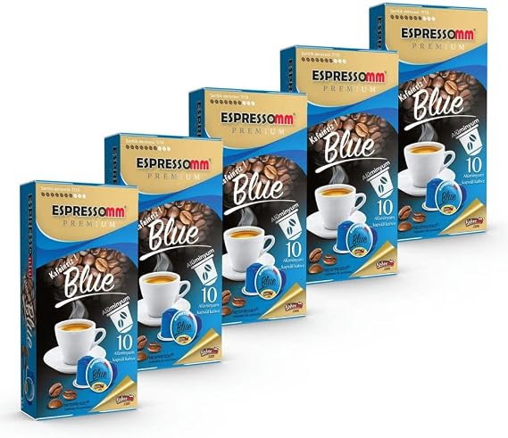 Espressomm® Premium Blue Alüminyum Kapsül Kahve-kafeinsiz! (50 Adet) - Nespresso®*