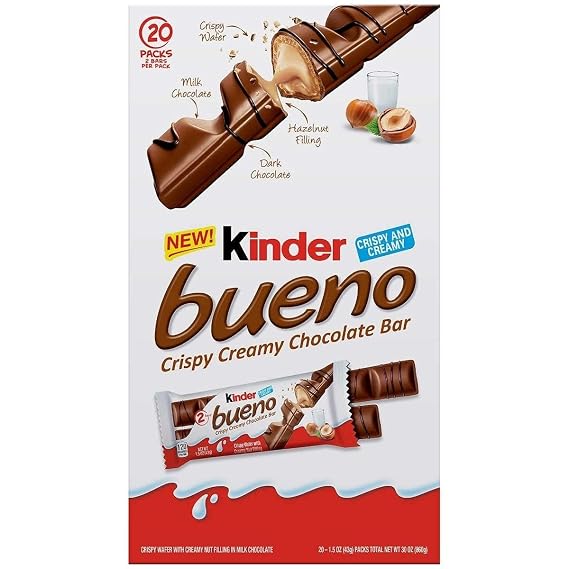 Kindar Bueno Crispy Creamy Chocolate Bar, 30 Oz