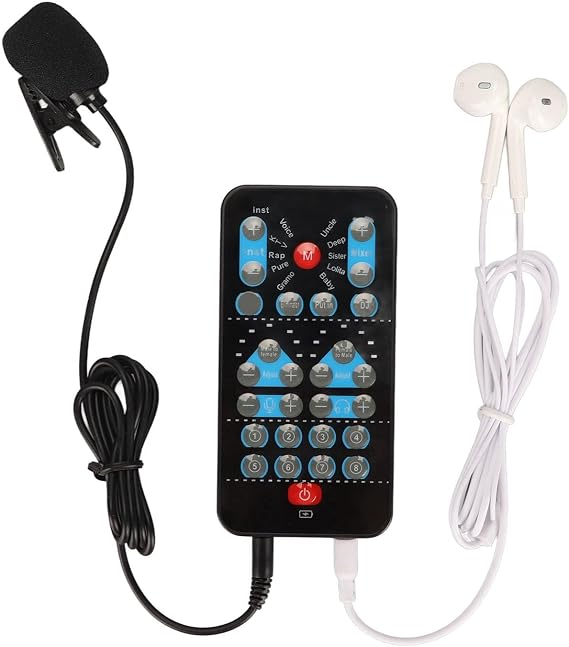Handheld Voice Changer, Portable Mini Voice Changer Device, Voice Disguiser Handheld Microphone Voice Changer Sound Effects Machine, 8 Voice Changes for Mobile Phone PC