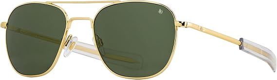 AO American Optical Gold Original Pilot Sunglasses | Nylon & Glass Lenses | Polarized & Non-Polarized