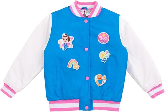 Ms. Rachel Girls' Varsity Bomber Jacket Infant to Toddler