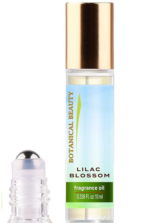 Botanical Beauty LILAC BLOSSOM FRAGRANCE OIL ROLL-ON 0.338 Fl. oz 10 ml Rollerball Perfume, Alcohol-Free, Long Lasting