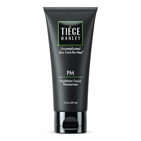 Tiege Hanley Bedtime Moisturiser for Men (PM) Restore & Replenish Skin at Night Face Night Lotion For Dry or Sensitive Skin Unscented 2 Ounces