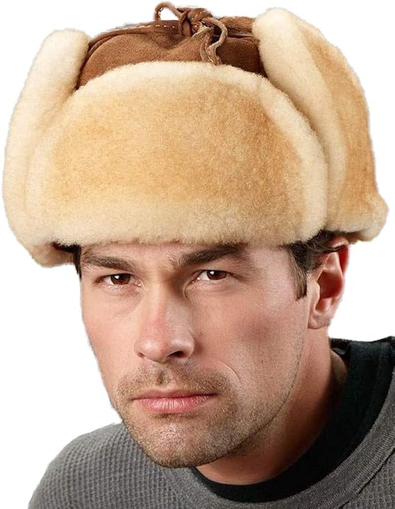 frr Tan Trapper Hat - Alaska Shearling Sheepskin