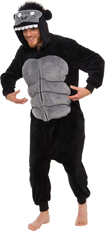 Funziez! Gorilla Costume - Adult Plush One Piece Animal