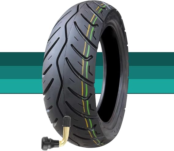 100/80-12 Street Tires Tubeless Tire for Scooter, 100/80/12 56J Replacement for Front or Rear Wheel | Fits on 12 Inch Rim | Provides Reliable Traction