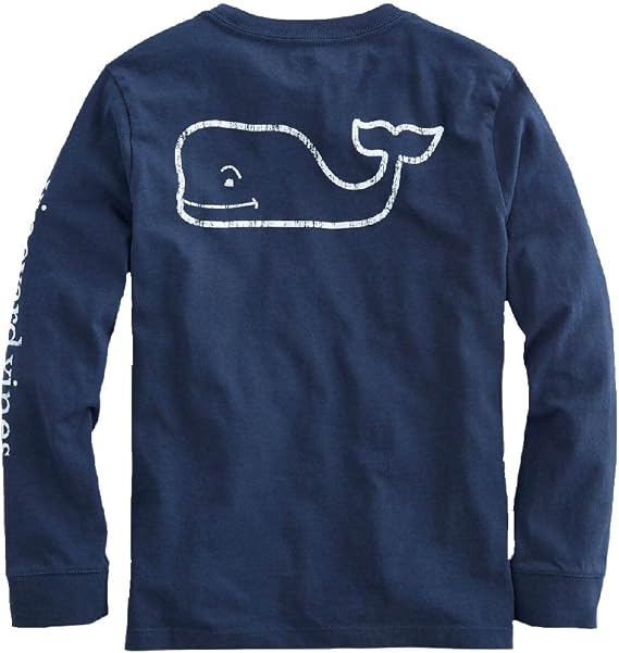 Vineyard Vines Kids Long Sleeve Vintage Whale Pocket Tee (Toddler/Little Kid/Big Kid)
