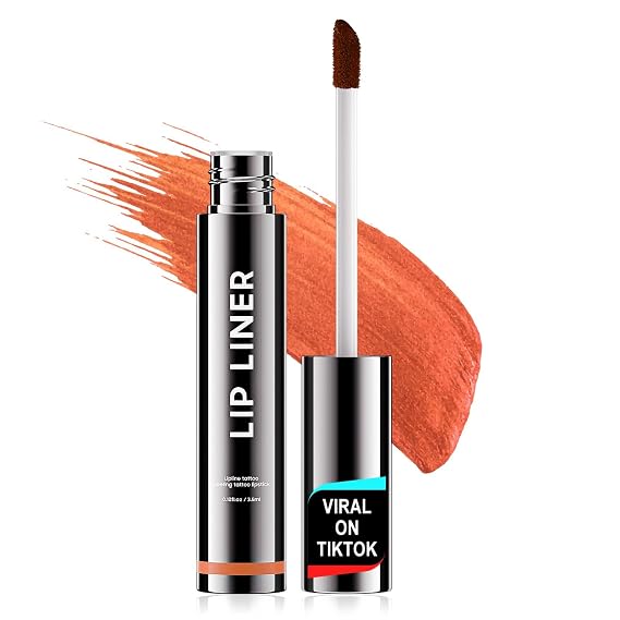 Lip Tint Stain Peel Off - Waterproof Lip Liner Stain, Moisturizing Long-Lasting Lip Stain, Create A Natural Lip Color (Coral, 0.12 Fl Oz (Pack of 1))