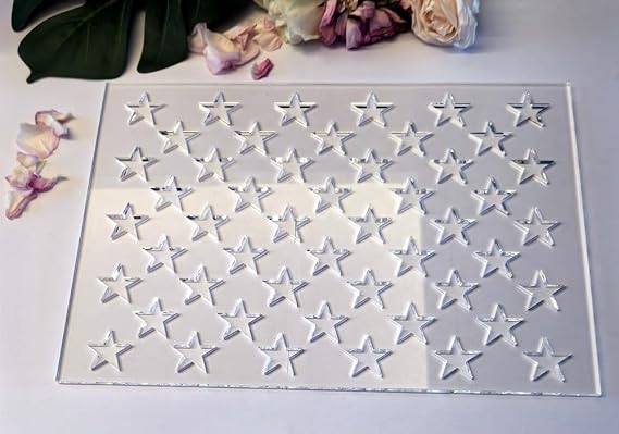 Clear Acrylic Flag Star Layout Template Jig - Precision 1-1/4" Star Alignment Tool for Wooden American Flags (15" x 10.5")