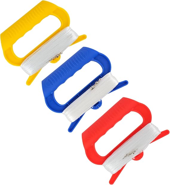 Simxkai Kite String with Handle, Line Spool for Adults, 50lb × 360ft Thread of Each Reel (3 Pack)