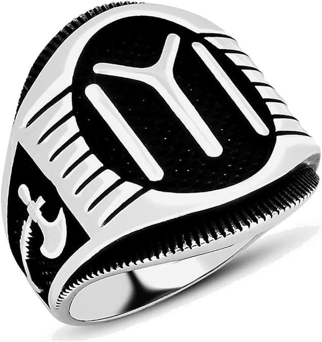 Solid 925 Sterling Silver Turkish IYI Kayi Tribe Ax Men's Ring