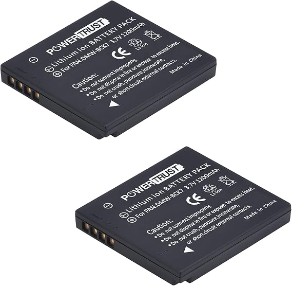 2Pack DMW-BCK7 Battery for Panasonic Lumix DMC-FH25 DMC-FH27 DMC-FP5 DMC-FP7 DMC-FS16 DMC-FS18 DMC-FS22 DMC-FS35 DMC-FS37 DMC-S1 DMC-S2 DMC-S3 DMC-SZ1 DMC-SZ5 DMC-SZ7 DMC-TS20 DMC-TS25