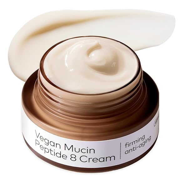 The Face Shop 8 Peptide Moisturizer, Vegan Mucin for Nourishing & Firming, Moisturizing Cream for All Skin Types, Korean Skin Care, 50 ml / 1.69fl. oz