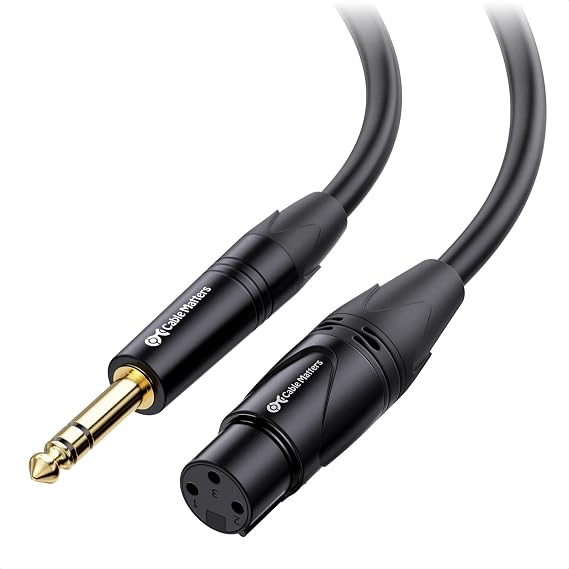 Cable Matters 6.35mm 1/4 Inch TRS to XLR Cable, Male to Female, 3ft