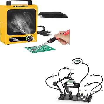 Magnetic Helping Hands and Adjustable Suction Power Solder Fume Extractor