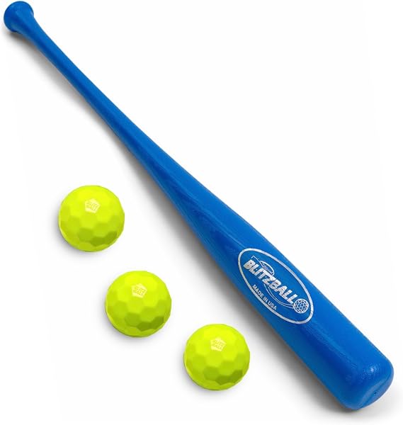 BLITZBALL Starter Pack - Includes (3) Official Brand Balls & (1) Power Bat - Made in USA