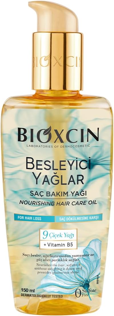 Bioxcin Besleyici Saç Bakım Yağı 150 ml – 9 Çiçek Yağı, B5 Vitamini ve BioComplex B11 ile Kuru ve Yıpranmış Saçlar İçin Yoğun Bakım