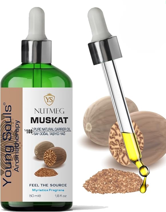 Young Souls Aromatherapy Nutmeg Carrier Oil Muskat Bitkisel Sabit Yağ 50 ml