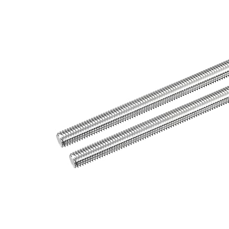 TOP-VIGOR 2Pcs M8-1.25 x 100mm Length Fully Threaded Rod, 304 Stainless Steel Right Hand Threaded Rods, Fully Studding Rod Bar for Anchor Bolts, Clamps, Hangers and U-Bolts