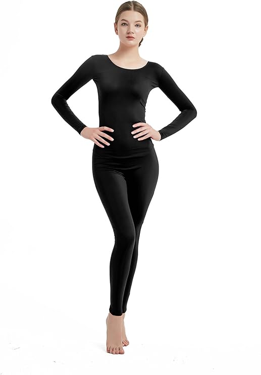 Full Bodysuit Womens Long Sleeve One Piece Jumpsuit Spandex Zentai Unitard