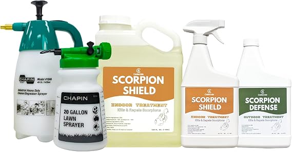 Cedarcide Indoor & Outdoor Scorpion Treatment Kit (Medium) - Cedar Oil Pest Control Sprays - Kills & Repels Scorpions and Other Pests  in Home and in Yard - Pet Safe