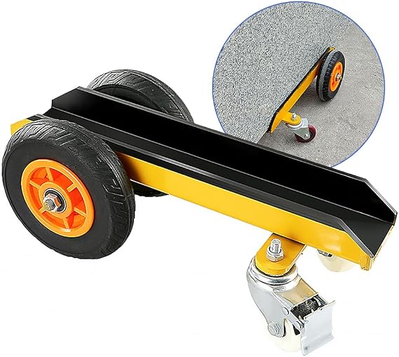 Slab Dolly, Industrial Stone Transfer Cart, Safety Loading Trolley, 300Kg Load Capacity, Channel Width 85mm, Solid Tyre Wheels, for Moving Plywood, Glass, Door & Window Frames, Plasterboard