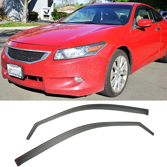 for 2008-2012 Honda Accord Coupe 2 Door 2Dr - (in-Channel Window Visors) Rain Guard Deflector V2