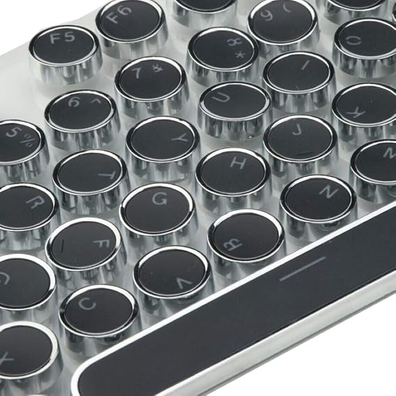 PBT Keycaps, 104Pcs/Set Universal Round Key Caps for Cherry MX Mechanical Keyboard - Black