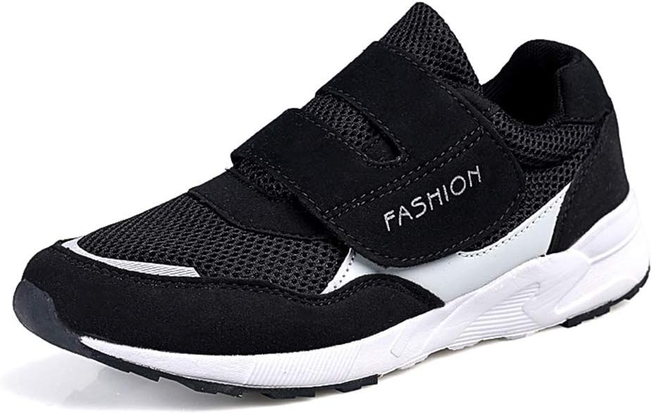 Leader Show Women's Elderly Casual Comfort Walking Shoe Safety Flats Non-Slip Hook & Loop Sneakers
