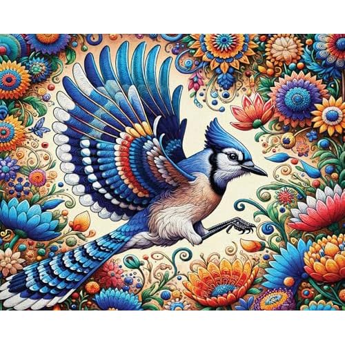 Springbok Blue Jay in Summer 1000 Piece Jigsaw Puzzle for Adults by Artist Peggy Collins