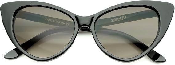 zeroUV - Women's Retro Oversized High Point Cat Eye Sunglasses 54mm