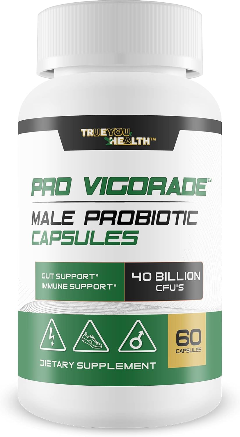Probiotic Vigorade - Pro Vigorade Male Probiotic Capsules - Male Health Support Probiotic Formula - Gut Support - Natural Immune Support - 40 Billion CFUS of Premium Health Supporting Probiotics