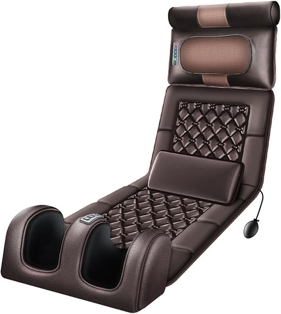 Full Body Massage Mat with Heat for Back Pain Relief, Back Massage Bed with 10 Vibrating Motors，whole Body Vibration, Kneading, and Massage Of The Neck, Spine, Waist, and Back