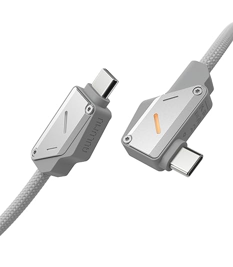 Aulumu M07 240W USB-C to USB-C Cable | USB 3.1 Gen2 10Gbps | 4K@60Hz Video Output Fast Charging | Compatible with iPhone 17/16/15 Pro Max, NVMe SSD, Galaxy S25/S24/S23 Ultra, MacBook Pro - Gray 6.6FT