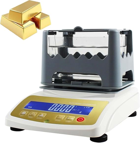 Digital Electronic Gold Purity Tester, High Precision Gold Testing Analyzer Machine Precious Metal Verifier Metal Density Test Karat Detector, Purity Tester Karat Measuring Device(NoPrinter,MDJ300K)