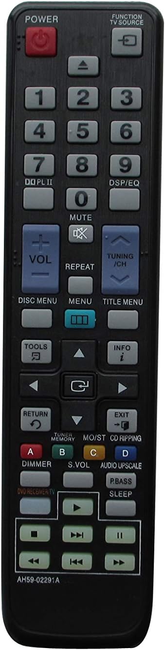 Hotsmtbang Remote for Samsung HT-D5530 HT-D5500K HT-D5530K HT-D5550K DVD | Replacement Part for HT-D5550W HT-D5550 HT-D5500 AH59-02348A 5.1 CH Blu-ray Home Entertainment System
