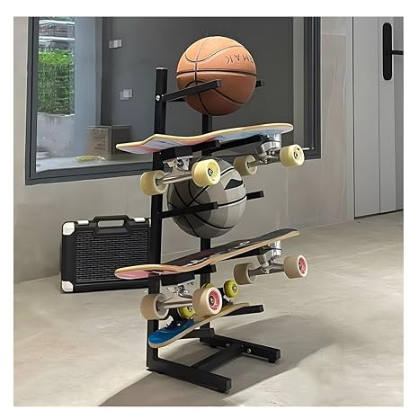 Sample Board Display Rack, Metal Snowboard Storage Rack, Gratis Standing for Skis/Skateboards/Scooter(25x25x51 cm)