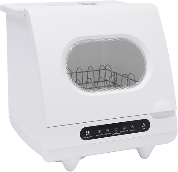 Counter Top Dishwasher Mini Dishwasher Countertop with 5 Washing Programs and 161.6F Hot Air Drying, Portable Countertop Dishwashers, Table Top Dishwashers for Home, Apartment, RV