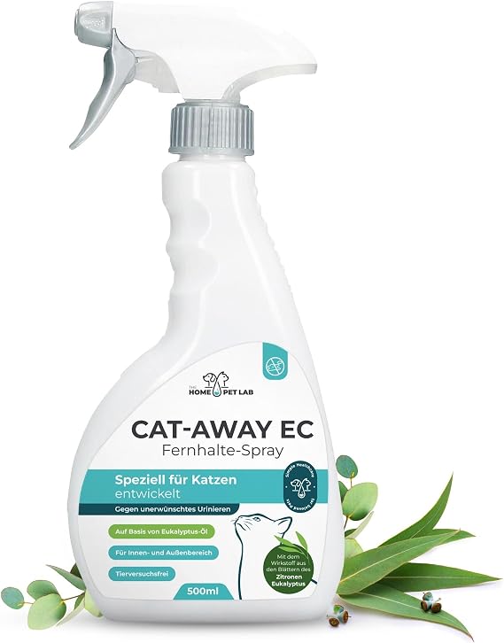 The Home Pet Lab Cat Repellent Spray Cat-Away EC Against Urination & Scratching - 500 ml - Cat Repellent Spray for Indoor and Outdoor Use - Cat Deterrent for Effective Cat Repellent