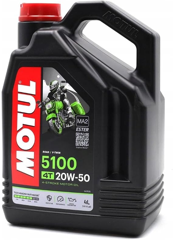 Motul 109945 5100 4T Technosynthese Oil - 20W50-4 L.