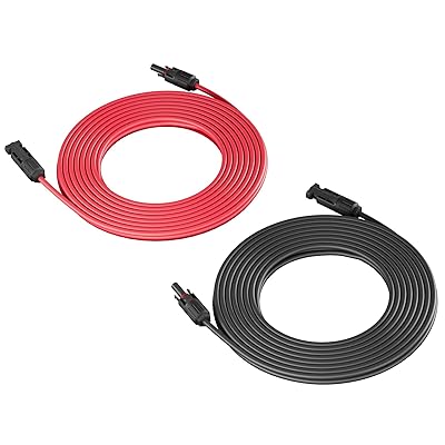 Solar Panel Extensions Cable 10AWG with Female and Male Waterproof Connectors,PV Cable Solar Panel Adapter for Home Boat RV Photovoltaic Systems 30 Feet 10AWG