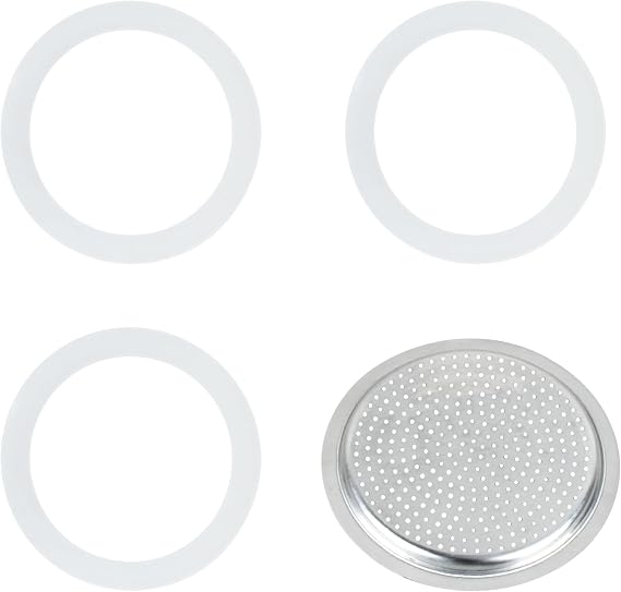 Replacement Filter Set for 3 Cup Stove Top Espresso Maker Aluminum Filter