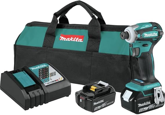 Makita XDT19T 18V LXT Lithium-Ion Brushless Cordless Quick-Shift ModeTM 4-Speed Impact Driver Kit (5.0Ah)