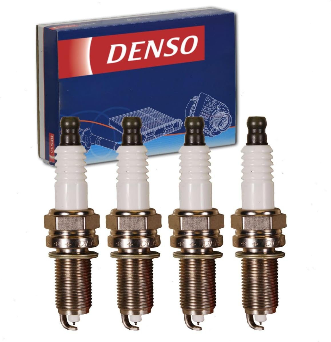 4 pc DENSO Iridium Long Life Spark Plugs compatible with Kia Soul 1.6L 2.0L L4 2012-2016