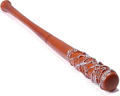 Spooktacular Creations 32 inch Barbed Wire Bat, Fake Baseball Plastic Bat Zombie Weapon for Kids Women Men Halloween Cosplay Cane Props, Halloween Costume Dress Up. Brown