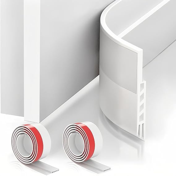 2-Pack Self-Adhesive Door Draft Excluder Strip, 1m*50mm Soundproof Weatherproof Door Bottom Seal for Energy Saving