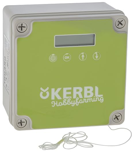 Kerbl Hobbyfarming Automatic Control for Chicken Door Chicken Flap Control Plastic with Light Sensor