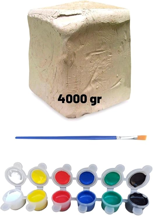 Seramik Hamuru Başlangıç, Kil Çamuru Seti, Doğal Oyun Hamuru 4000 gr