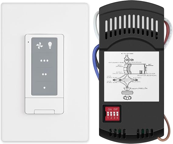 Universal Ceiling Fan Remote Control Kit with Receiver, 3 Speed Fan Remote